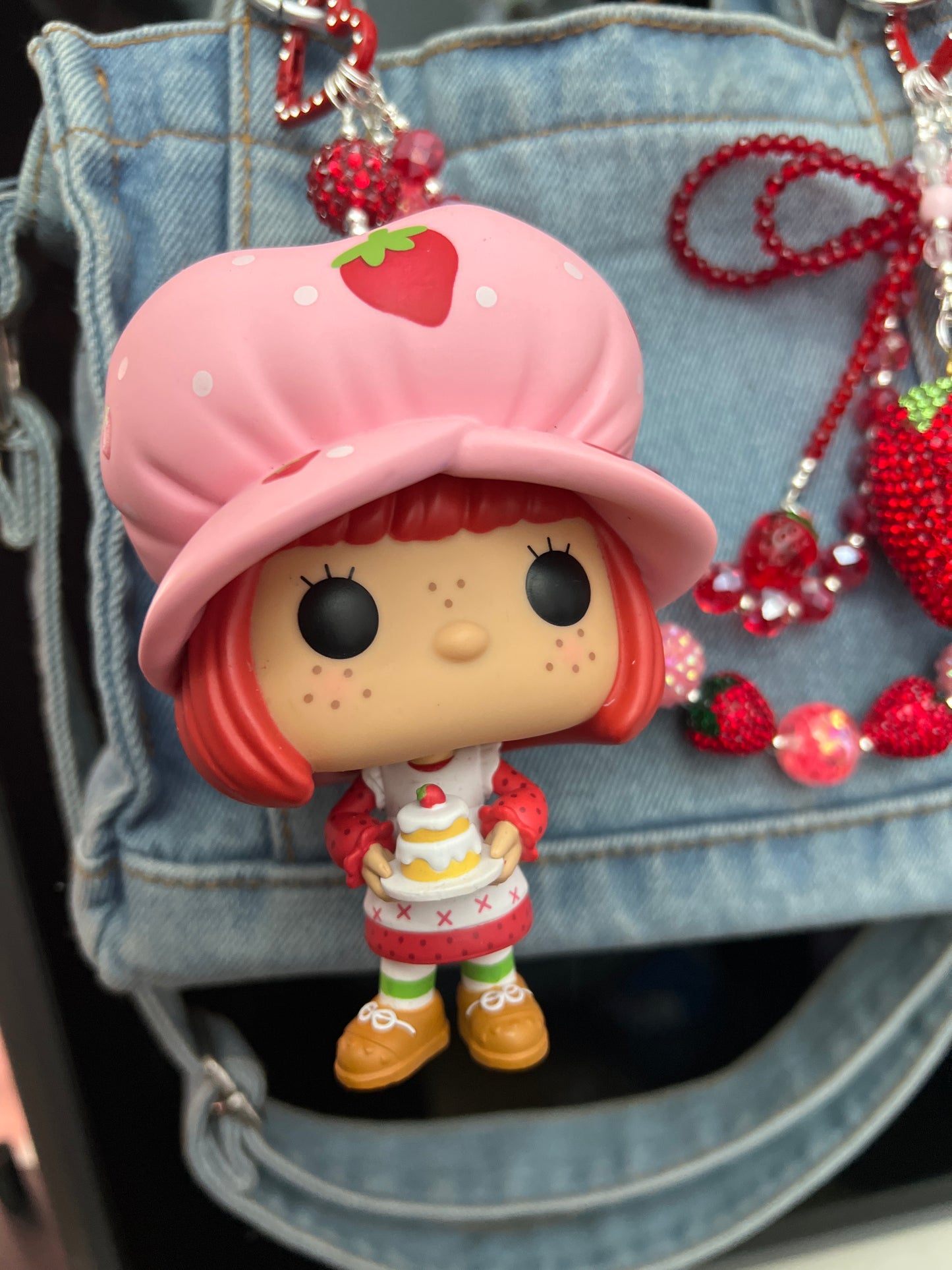 Strawberry shortcake, purse, charm