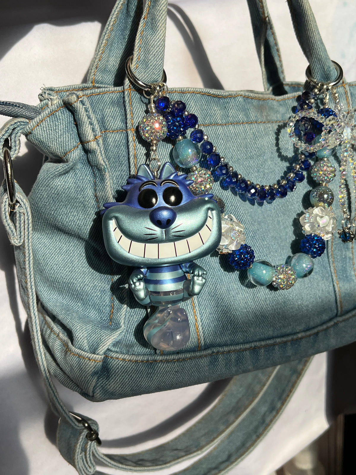 Cheshire Cat purse charm