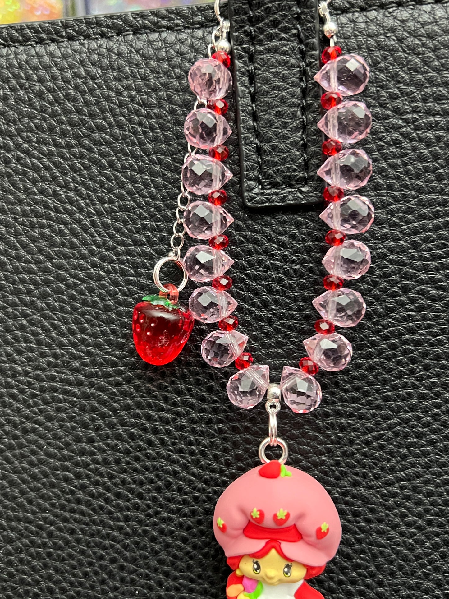 Strawberry shortcake bag charm