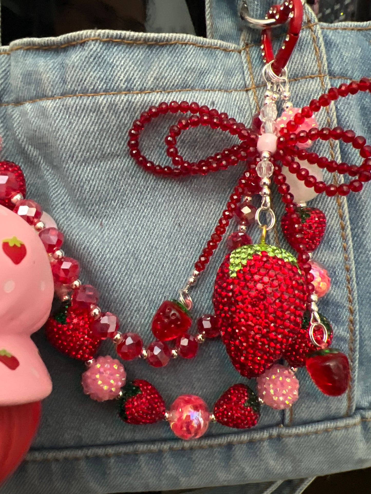 Strawberry shortcake, purse, charm