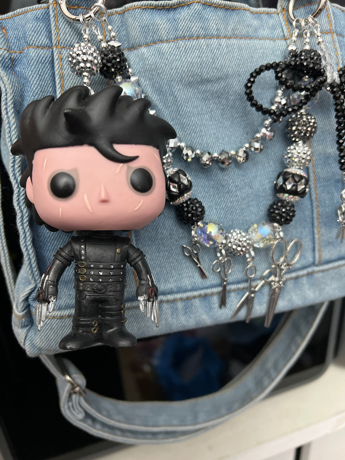 Edward Scissorhands purse charm