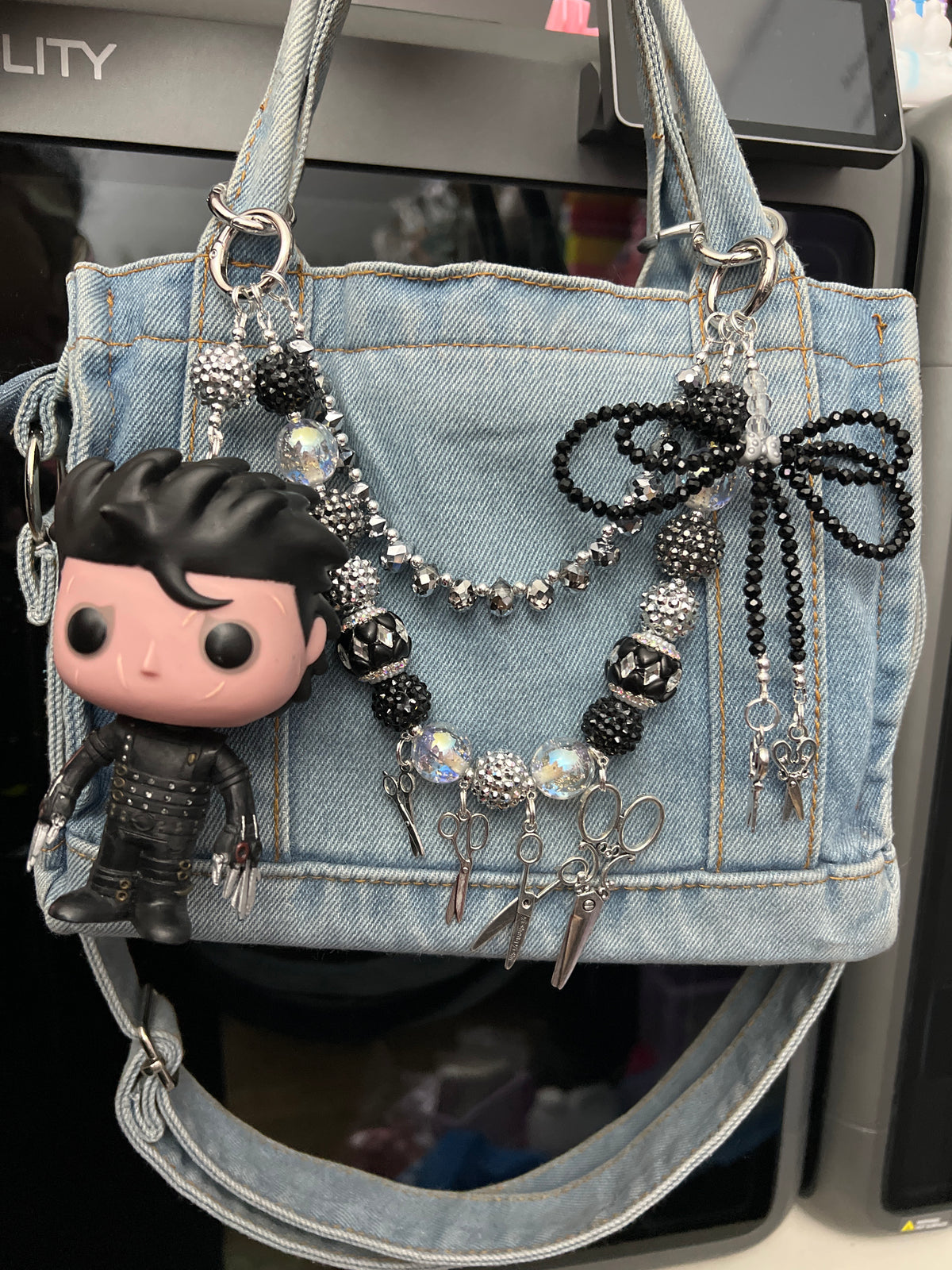 Edward Scissorhands purse charm