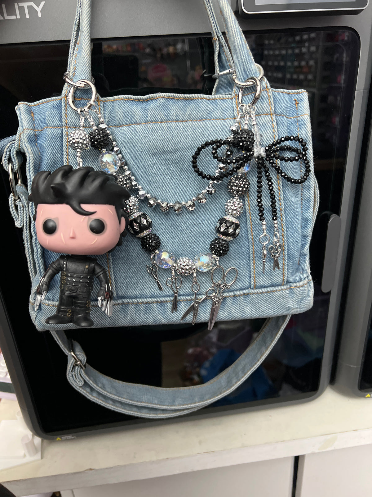 Edward Scissorhands purse charm