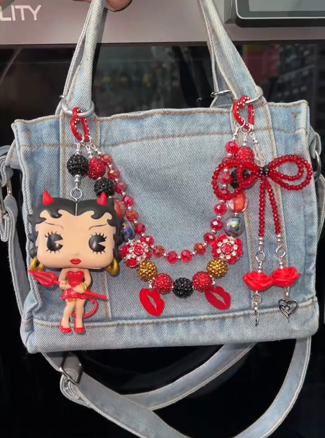 Betty boo purse charm