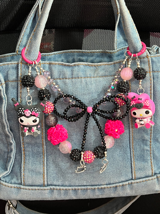 Kuromi & my melody, purse charm