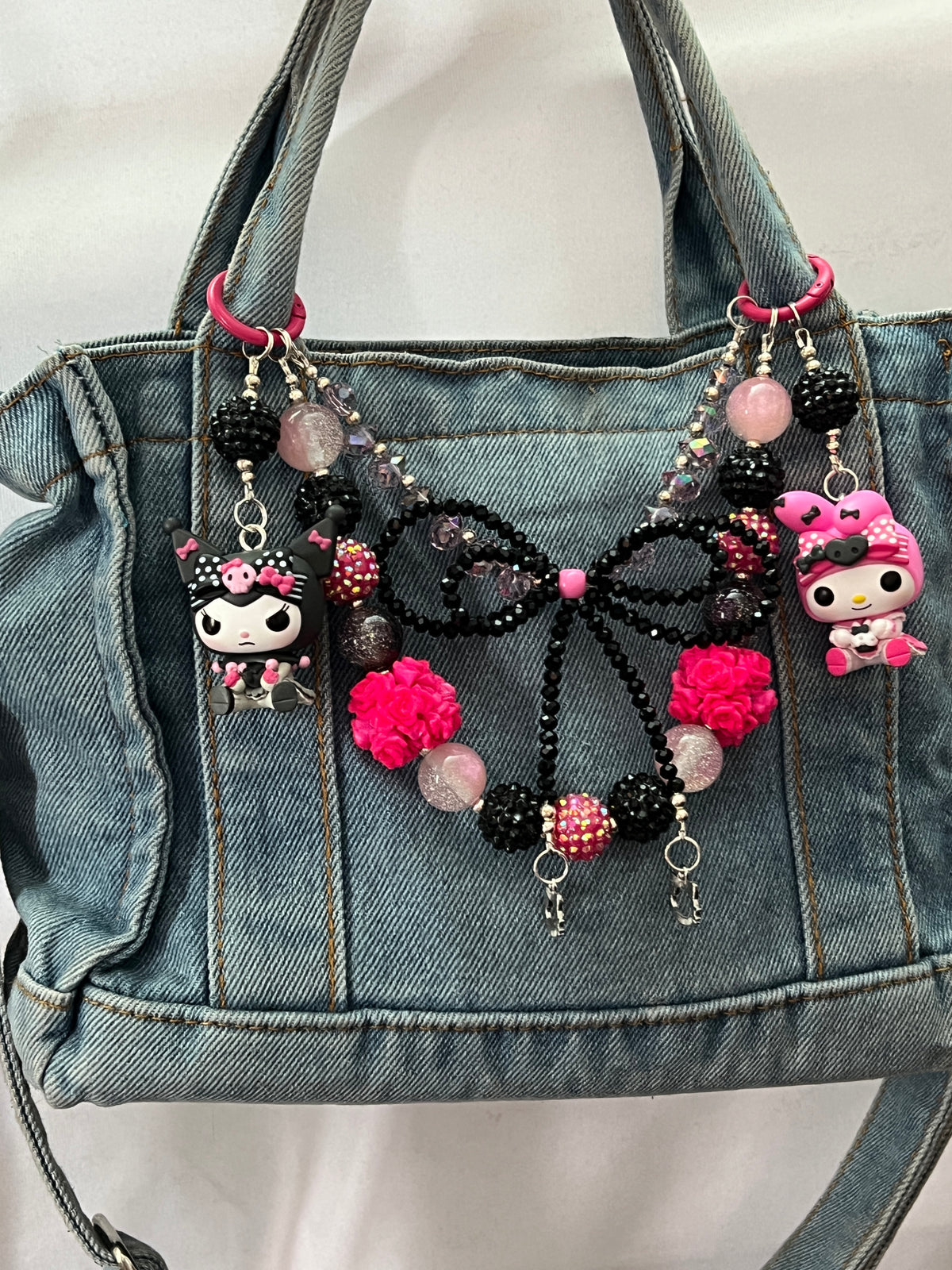 Kuromi & my melody, purse charm