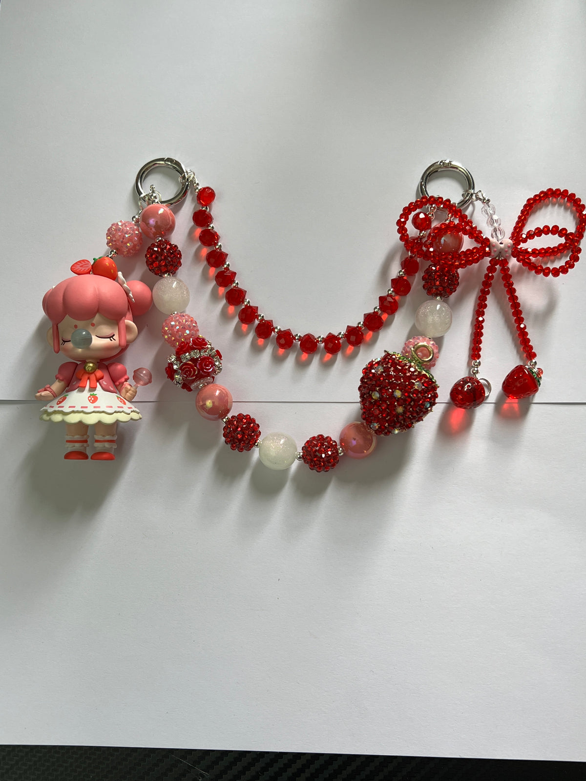 Nanci strawberry cake purse charm