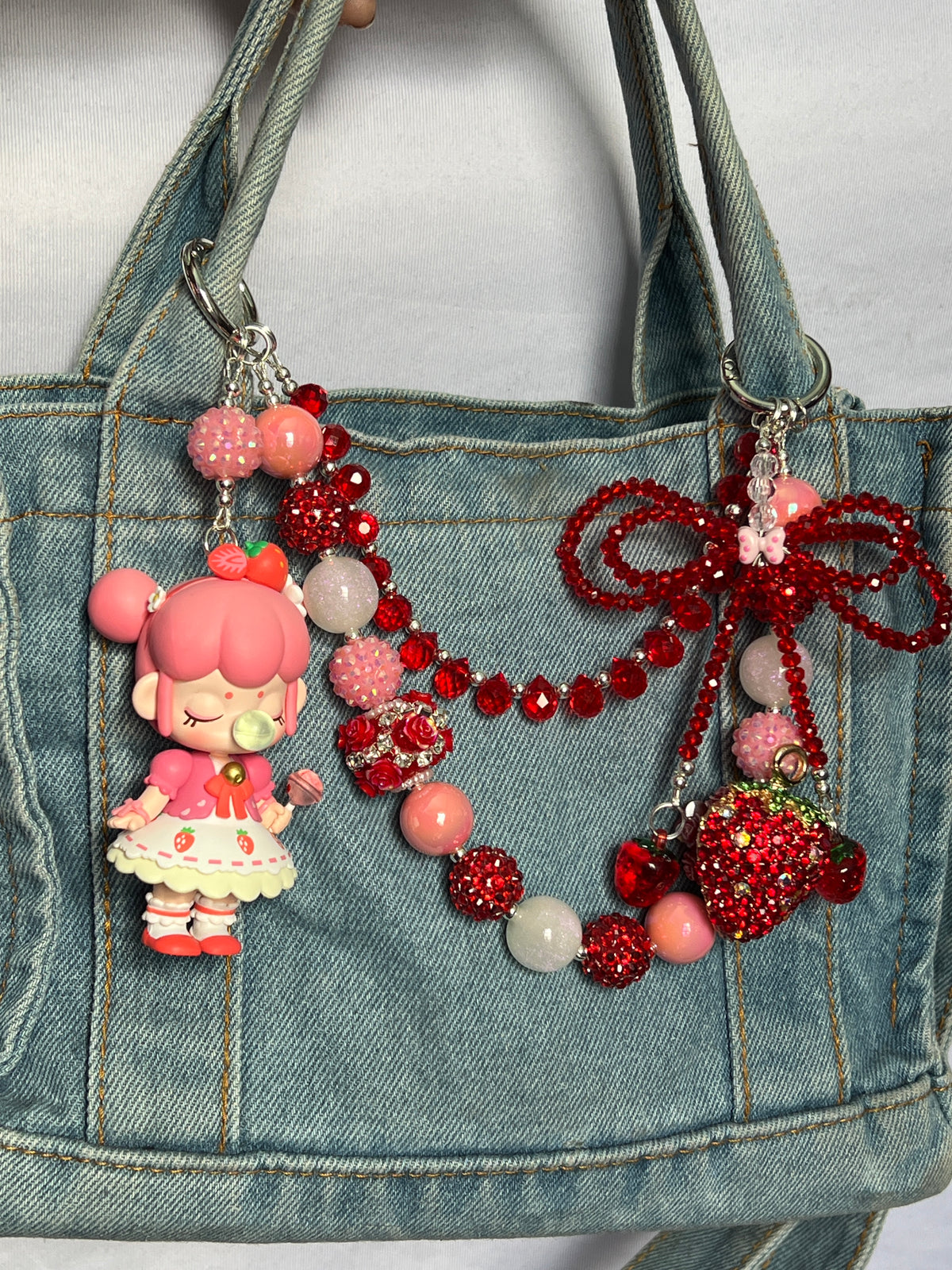Nanci strawberry cake purse charm