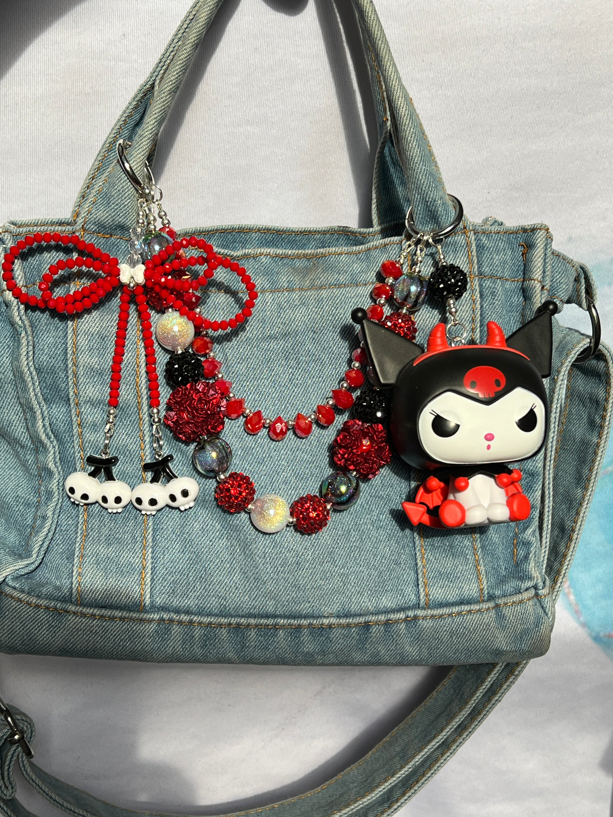 Kuromi purse charm