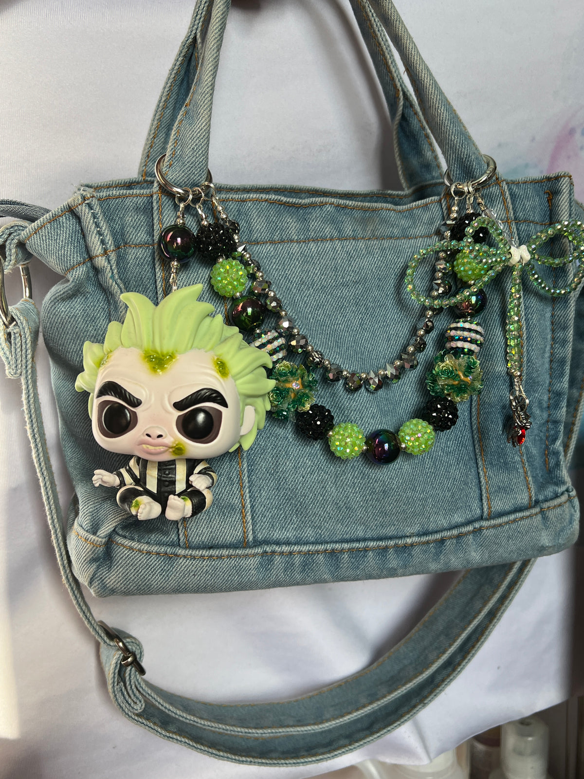 Baby Beetlejuice purse charm