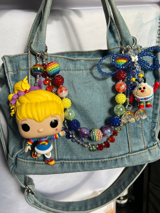 Rainbow, bright purse, charm