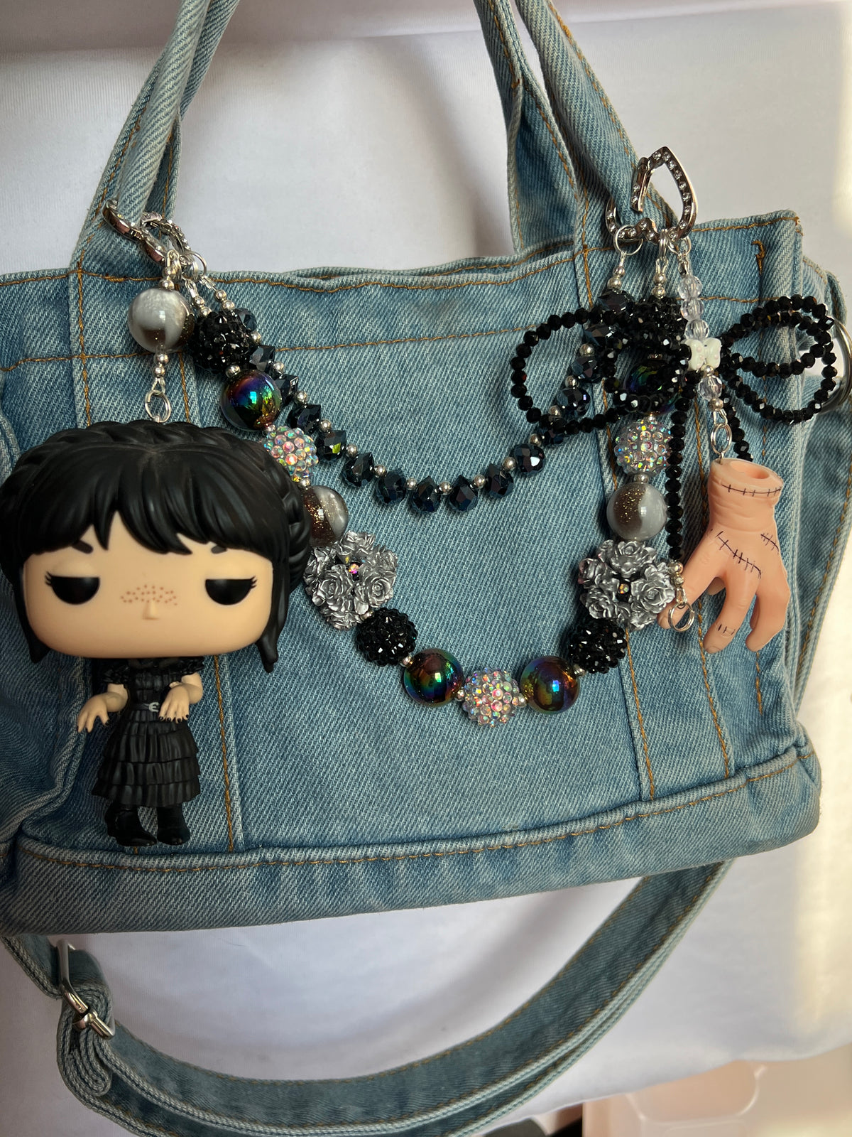 Wednesday purse charm