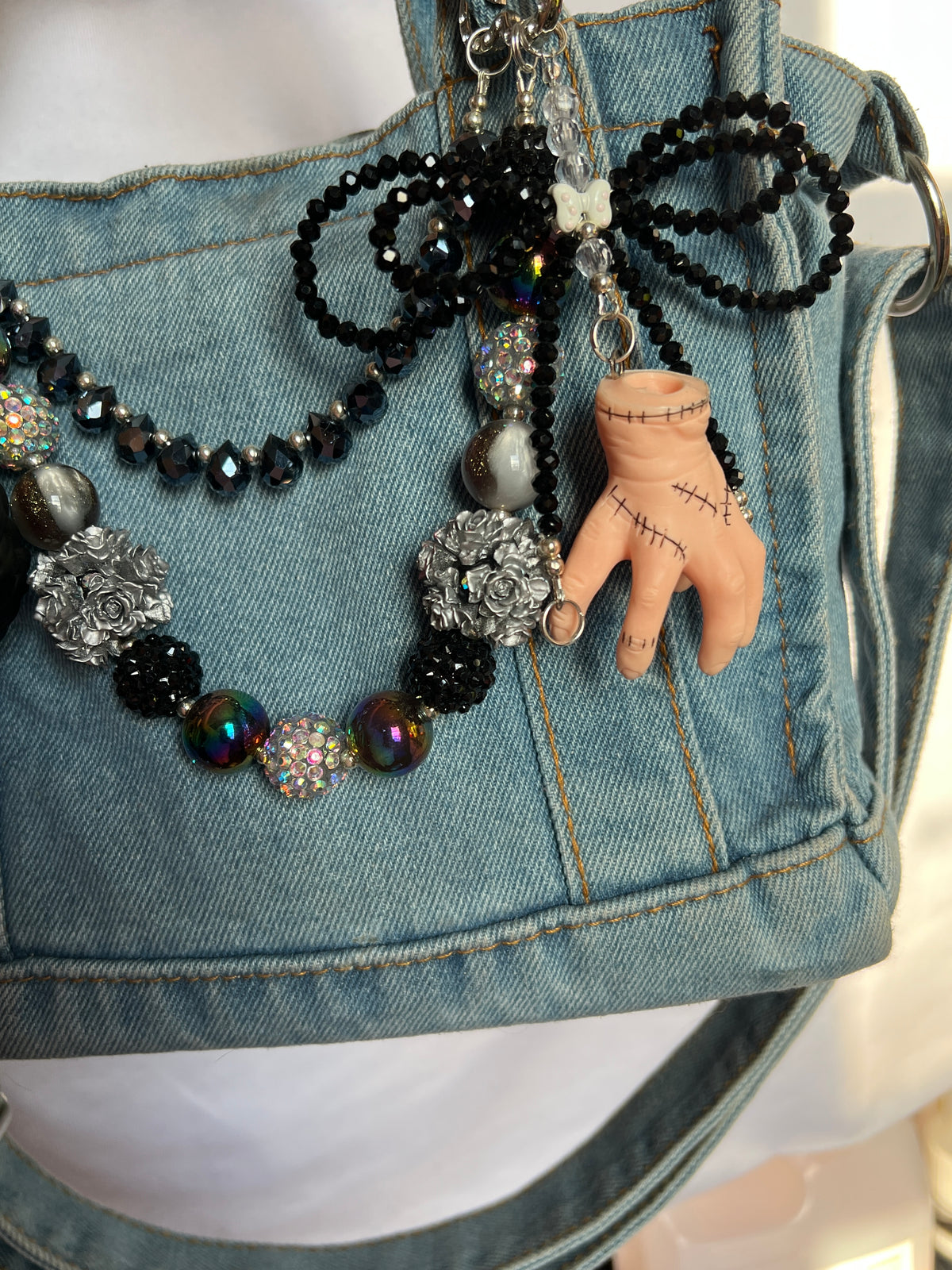 Wednesday purse charm