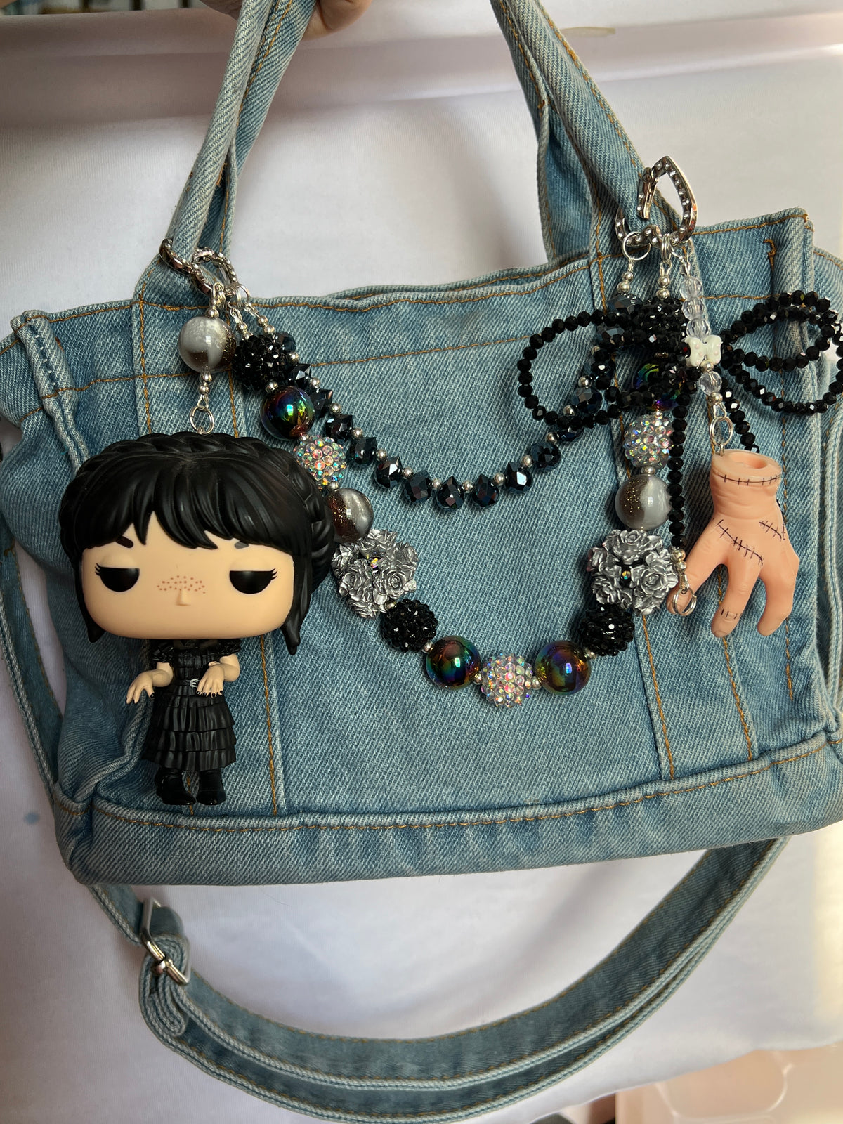 Wednesday purse charm