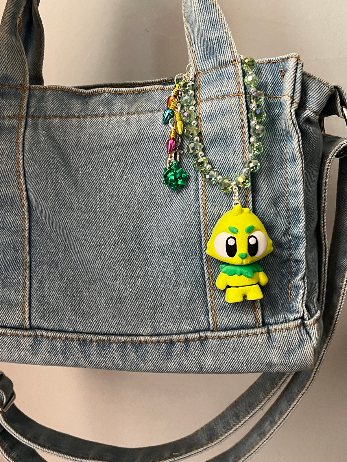 grinch bag charm