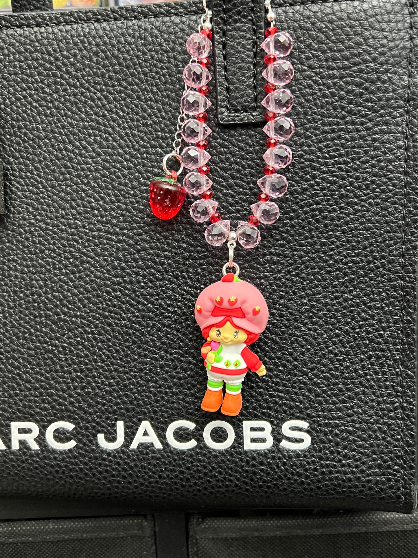Strawberry shortcake bag charm