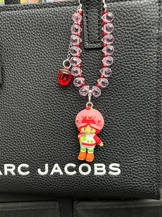 Strawberry shortcake bag charm