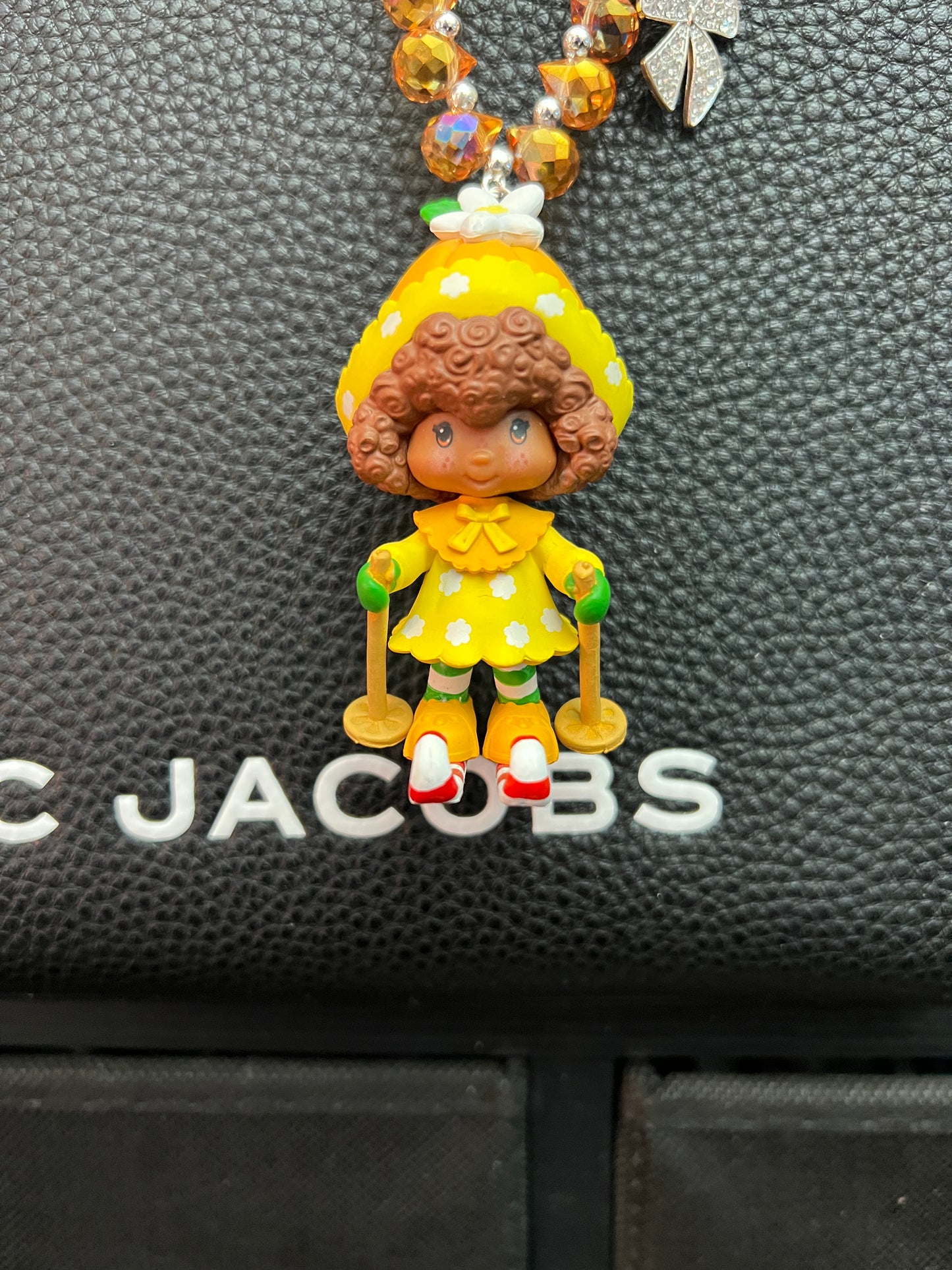 Orange blossom bag charm