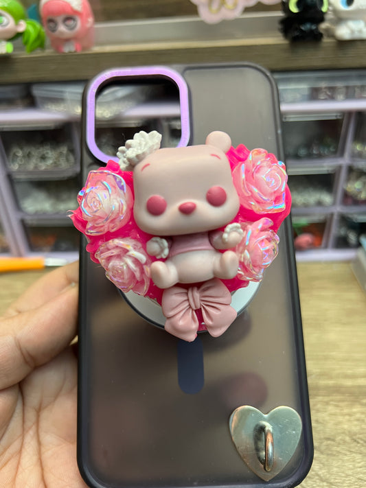 Pink Pooh popsocket